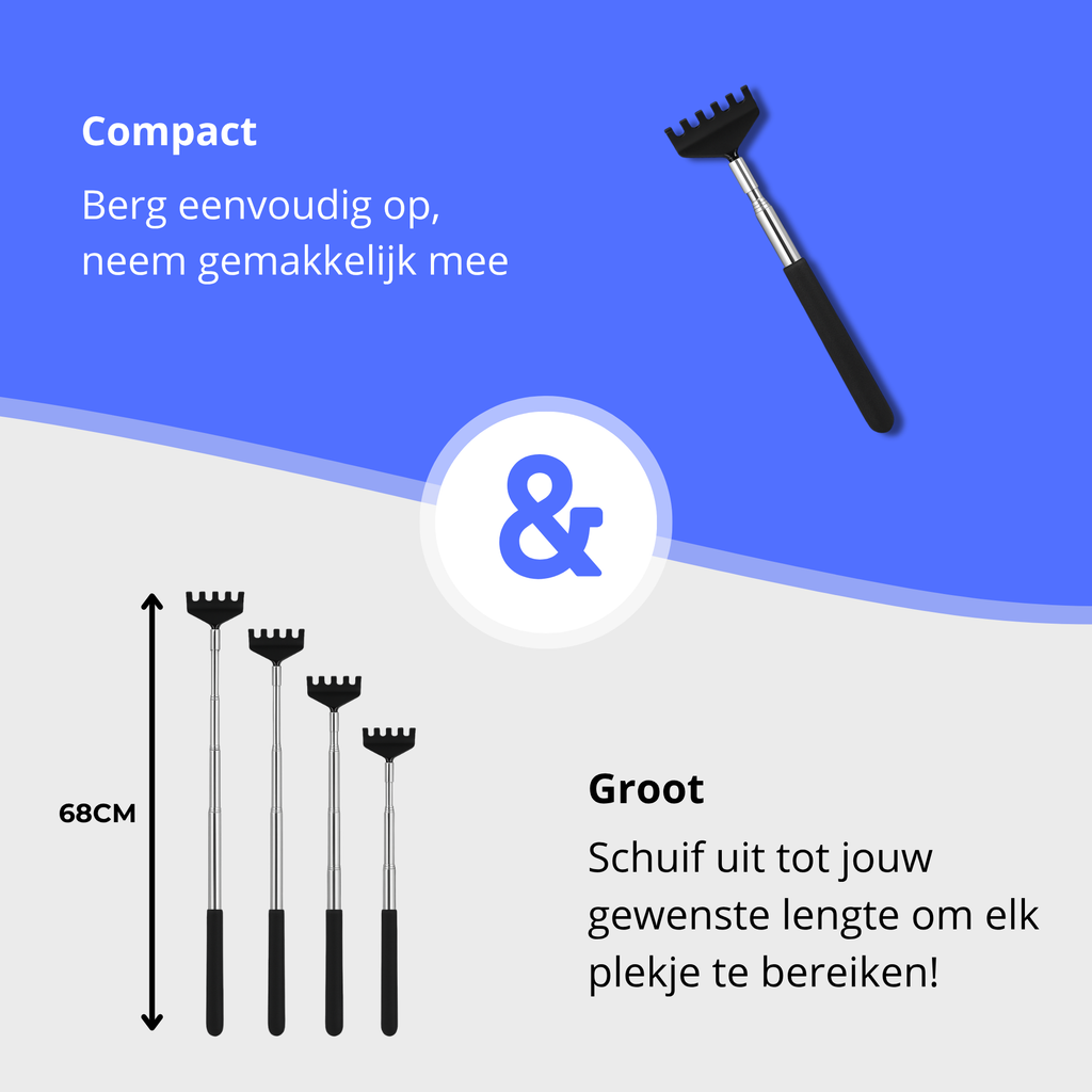 Rugkrabber X Hoofdmassagespin - Combi-Set