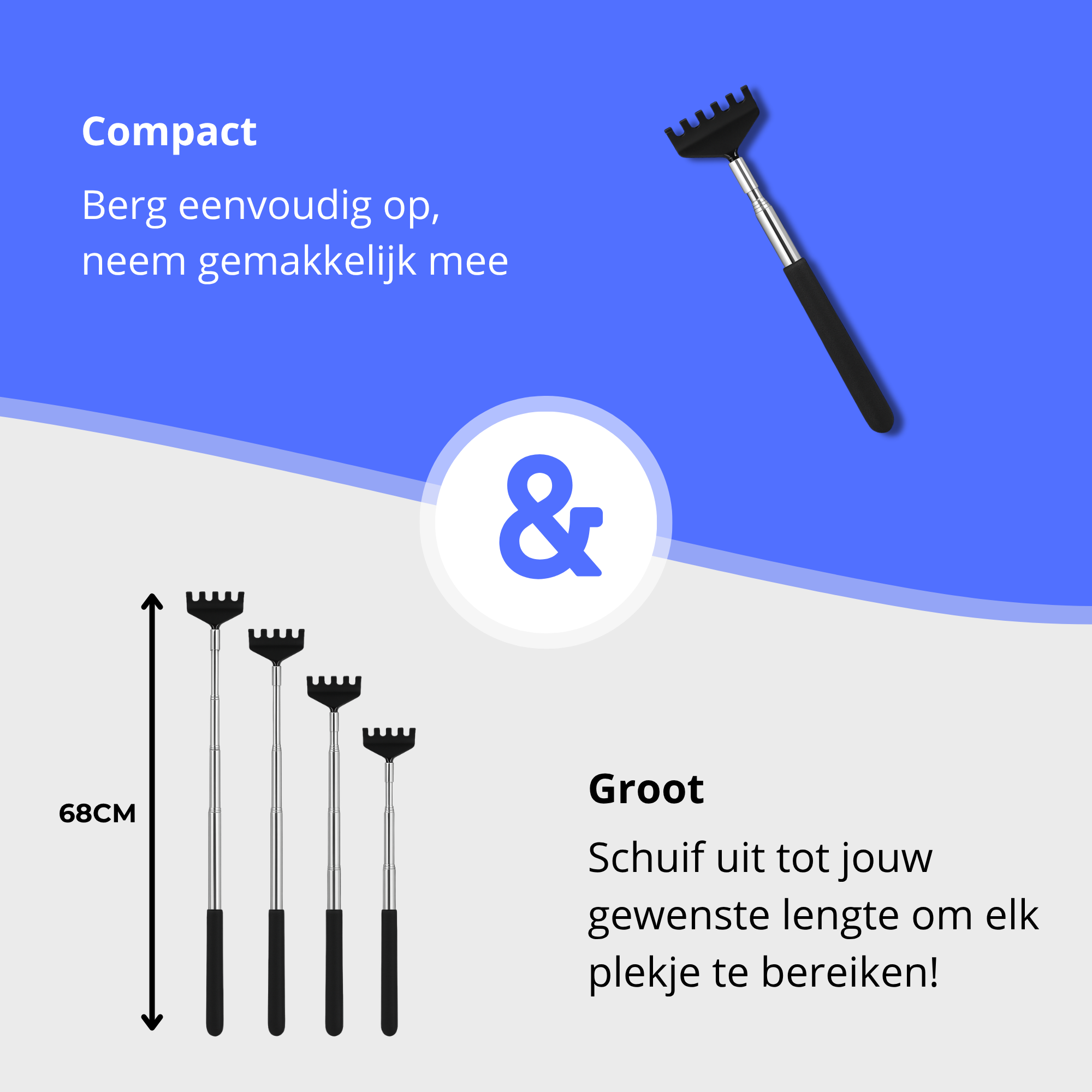 Rugkrabber X Hoofdmassagespin - Combi-Set