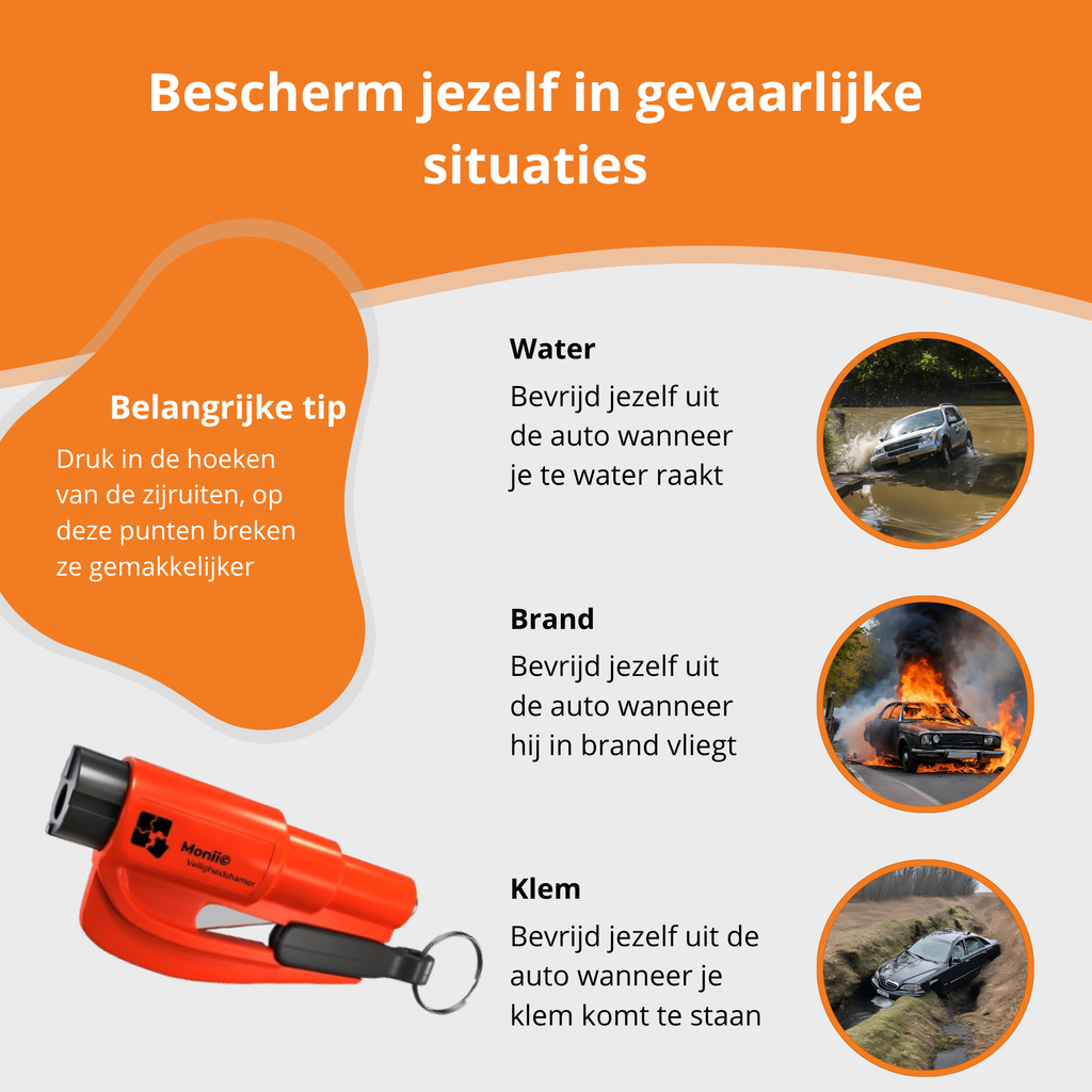 Sleutelhanger Veiligheidshamer
