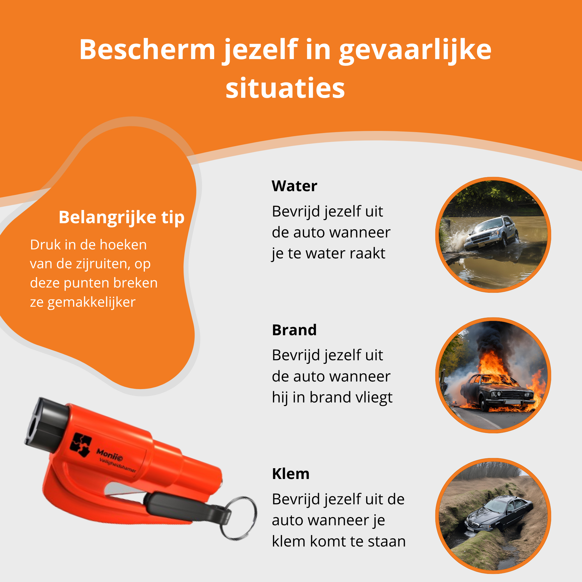 Sleutelhanger Veiligheidshamer