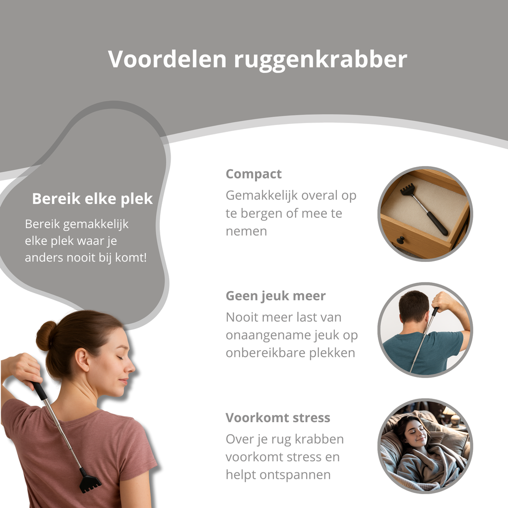 Rugkrabber X Hoofdmassagespin - Combi-Set