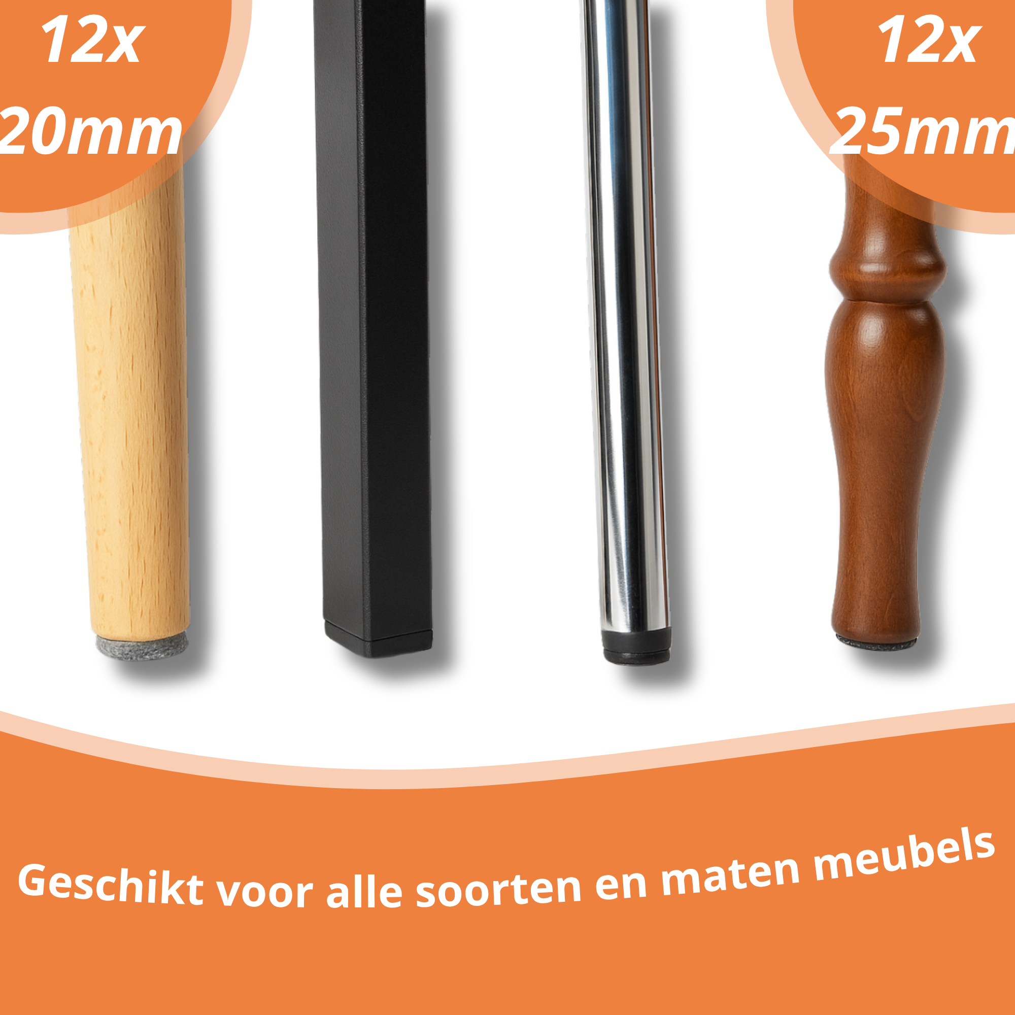Stoelpoot Beschermers - 24st