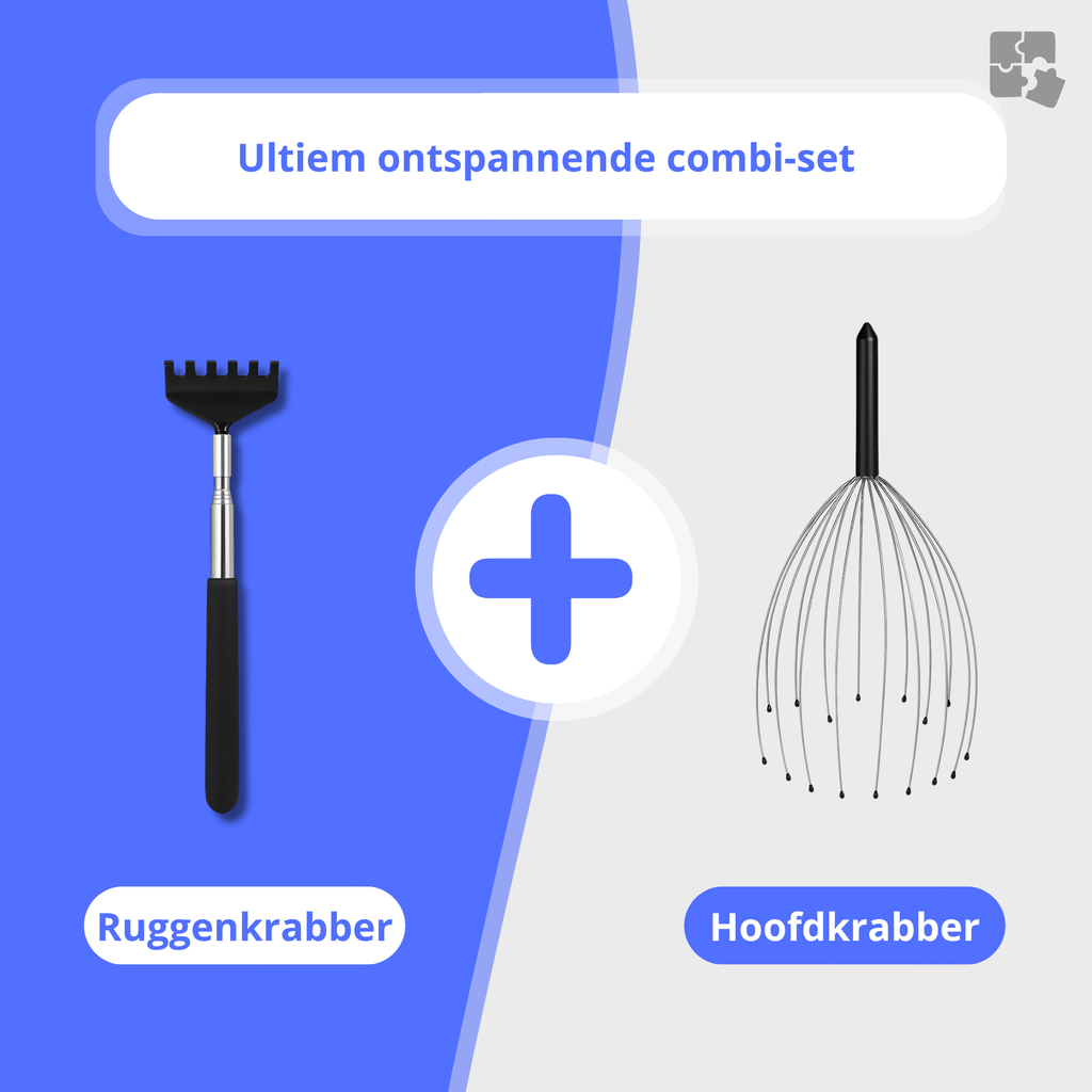 Rugkrabber X Hoofdmassagespin - Combi-Set