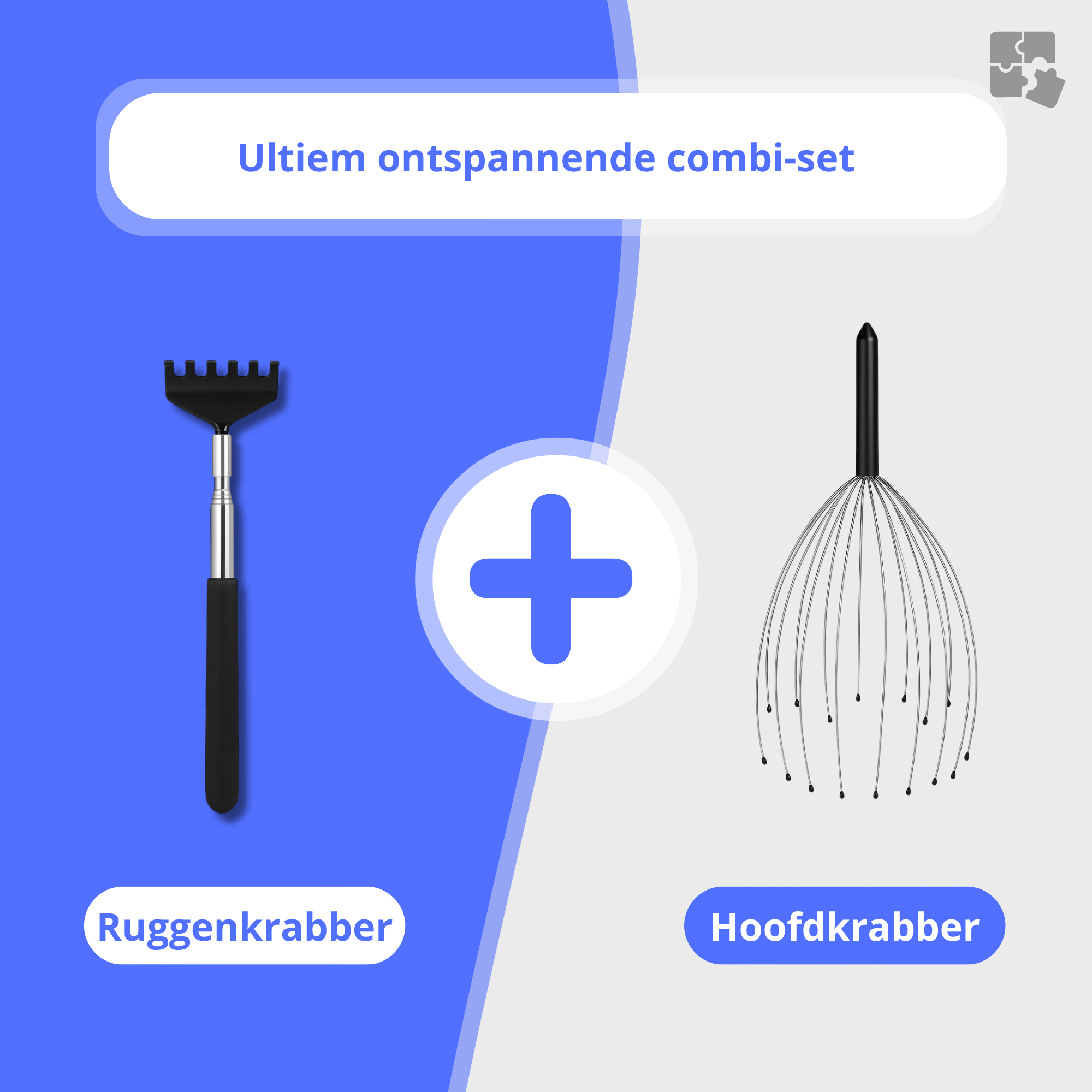 Rugkrabber X Hoofdmassagespin - Combi-Set